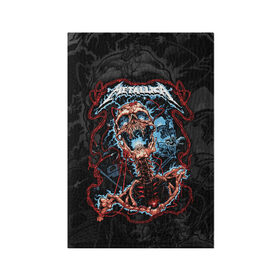 Обложка для паспорта матовая кожа с принтом Metallica в Санкт-Петербурге, натуральная матовая кожа | размер 19,3 х 13,7 см; прозрачные пластиковые крепления | american | death | james hetfield | kirk hammett | metal band | metallica | music | rock | skeleton | skulls | vampires | wires | американская | вампиры | джеймс хетфилд | кирк хэмметт | ларс ульрих | метал группа | металлика | музыка | провода | роберт т