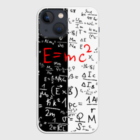 Чехол для iPhone 13 mini с принтом Emc2 в Санкт-Петербурге,  |  | emc 2 | emc2 | знаменитые формулы | физика | формулы | эйнштейн