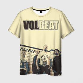 Мужская футболка 3D с принтом Volbeat в Санкт-Петербурге, 100% полиэфир | прямой крой, круглый вырез горловины, длина до линии бедер | groove metal | hardcore | psychobilly | volbeat | волбит