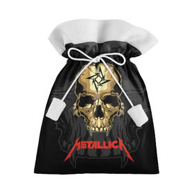 Подарочный 3D мешок с принтом Metallica в Санкт-Петербурге, 100% полиэстер | Размер: 29*39 см | Тематика изображения на принте: american | james hetfield | kirk hammett | l | metal band | metallic | metallica | music | robot | rock | scales | sitting | skeleton | skull | throne | американская | джеймс хетфилд | кирк хэмметт | ларс ульрих | логотип | метал группа | металл