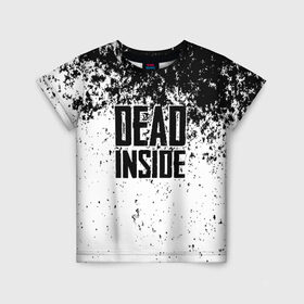 Детская футболка 3D с принтом Dead Inside в Санкт-Петербурге, 100% гипоаллергенный полиэфир | прямой крой, круглый вырез горловины, длина до линии бедер, чуть спущенное плечо, ткань немного тянется | dead | dota | inside | аниме | внутри | гуль | дэд | инсайд | мертвец | мертвый | токийский