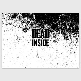 Поздравительная открытка с принтом Dead Inside в Санкт-Петербурге, 100% бумага | плотность бумаги 280 г/м2, матовая, на обратной стороне линовка и место для марки
 | dead | dota | inside | аниме | внутри | гуль | дэд | инсайд | мертвец | мертвый | токийский