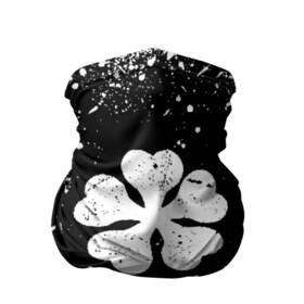 Бандана-труба 3D с принтом ЧЁРНЫЙ КЛЕВЕР в Санкт-Петербурге, 100% полиэстер, ткань с особыми свойствами — Activecool | плотность 150‒180 г/м2; хорошо тянется, но сохраняет форму | asta | black bull | black clover | bull | clover | аста | бык | клевер | чёрный бык | чёрный клевер