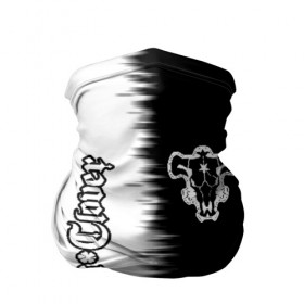 Бандана-труба 3D с принтом ЧЁРНЫЙ КЛЕВЕР в Санкт-Петербурге, 100% полиэстер, ткань с особыми свойствами — Activecool | плотность 150‒180 г/м2; хорошо тянется, но сохраняет форму | asta | black bull | black clover | bull | clover | аста | бык | клевер | чёрный бык | чёрный клевер
