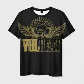 Мужская футболка 3D с принтом Volbeat  в Санкт-Петербурге, 100% полиэфир | прямой крой, круглый вырез горловины, длина до линии бедер | groove metal | hardcore | psychobilly | volbeat | волбит