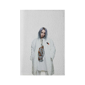 Обложка для паспорта матовая кожа с принтом BILLIE EILISH в Санкт-Петербурге, натуральная матовая кожа | размер 19,3 х 13,7 см; прозрачные пластиковые крепления | ayelish | bad guy | bellyache | bilie eilish | bilie elish | billie | billie eilish | eilish | electronic | elish | music | били айлиш | билли айлиш | эйлиш | элиш