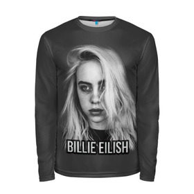 Мужской лонгслив 3D с принтом BILLIE EILISH в Санкт-Петербурге, 100% полиэстер | длинные рукава, круглый вырез горловины, полуприлегающий силуэт | ayelish | bad guy | bellyache | bilie eilish | bilie elish | billie | billie eilish | eilish | electronic | elish | music | били айлиш | билли айлиш | эйлиш | элиш