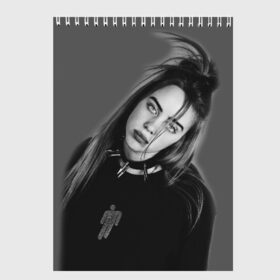 Скетчбук с принтом BILLIE EILISH в Санкт-Петербурге, 100% бумага
 | 48 листов, плотность листов — 100 г/м2, плотность картонной обложки — 250 г/м2. Листы скреплены сверху удобной пружинной спиралью | ayelish | bad guy | bellyache | bilie eilish | bilie elish | billie | billie eilish | eilish | electronic | elish | music | били айлиш | билли айлиш | эйлиш | элиш