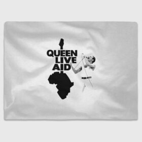 Плед 3D с принтом Queen LIVE AID в Санкт-Петербурге, 100% полиэстер | закругленные углы, все края обработаны. Ткань не мнется и не растягивается | Тематика изображения на принте: bohemian | brian | freddie | john | mercury | must go on | queen | rhapsody | roger | taylor | the miracle | the show | богемская | рапсодия | роджер тейлор | фредди меркьюри