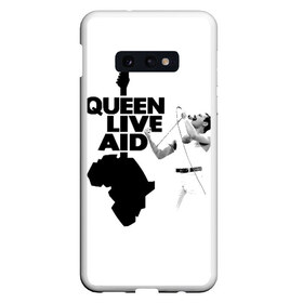 Чехол для Samsung S10E с принтом Queen LIVE AID в Санкт-Петербурге, Силикон | Область печати: задняя сторона чехла, без боковых панелей | bohemian | brian | freddie | john | mercury | must go on | queen | rhapsody | roger | taylor | the miracle | the show | богемская | рапсодия | роджер тейлор | фредди меркьюри