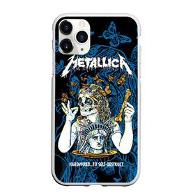 Чехол для iPhone 11 Pro матовый с принтом Metallica в Санкт-Петербурге, Силикон |  | american | bone | butterflies | death | fly | girl | head | james hetfield | kirk hammett | metal band | metallica | music | plate | rock | skull | statue of liberty | американская | бабочки | голова | девушка | держит | кость | кушает | летают | металлик