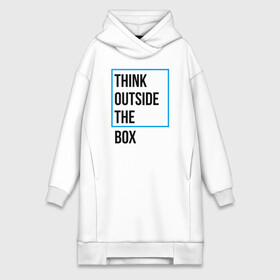 Платье-худи хлопок с принтом Think outside the box в Санкт-Петербурге,  |  | 