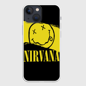 Чехол для iPhone 13 mini с принтом Nirvana в Санкт-Петербурге,  |  | bleach | blew | cobain | dave | geffen | hormoaning | in utero | incesticide | krist | kurt | nevermind | nirvana | novoselic | rock | vevo | геффен | курт кобейн | нирвана | рок