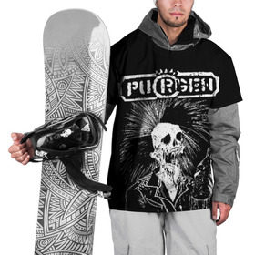 Накидка на куртку 3D с принтом Purgen в Санкт-Петербурге, 100% полиэстер |  | punks | purgen | панки | пурген