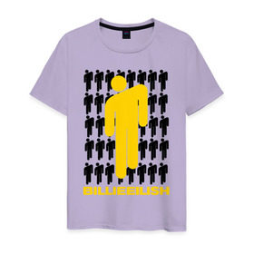 Мужская футболка хлопок с принтом BILLIE EILISH в Санкт-Петербурге, 100% хлопок | прямой крой, круглый вырез горловины, длина до линии бедер, слегка спущенное плечо. | be | billie | billie eilish | blohsh | ghoul | билли | билли айлиш | биляш