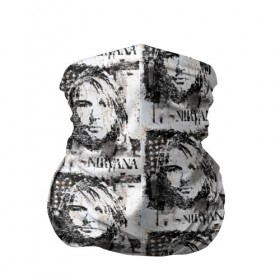 Бандана-труба 3D с принтом Kurt Cobain в Санкт-Петербурге, 100% полиэстер, ткань с особыми свойствами — Activecool | плотность 150‒180 г/м2; хорошо тянется, но сохраняет форму | 