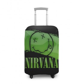 Чехол для чемодана 3D с принтом Nirvana в Санкт-Петербурге, 86% полиэфир, 14% спандекс | двустороннее нанесение принта, прорези для ручек и колес | bleach | blew | cobain | dave | geffen | hormoaning | in utero | incesticide | krist | kurt | nevermind | nirvana | novoselic | rock | vevo | геффен | курт кобейн | нирвана | рок