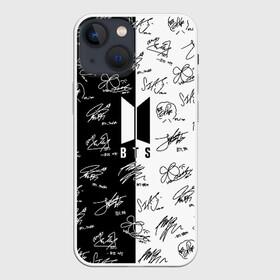 Чехол для iPhone 13 mini с принтом BTS АВТОГРАФЫ в Санкт-Петербурге,  |  | bangtan boys | bt21 | bts | бтс