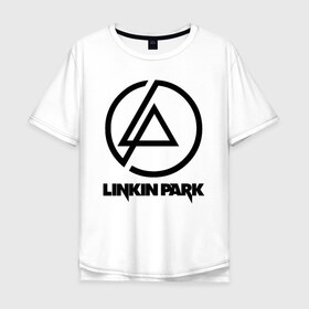 Мужская футболка хлопок Oversize с принтом LINKIN PARK в Санкт-Петербурге, 100% хлопок | свободный крой, круглый ворот, “спинка” длиннее передней части | chester bennington | linkin park | mike shinoda | линкин парк