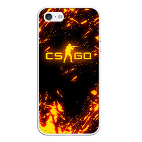 Чехол для iPhone 5/5S матовый с принтом CS GO FIRE в Санкт-Петербурге, Силикон | Область печати: задняя сторона чехла, без боковых панелей | astralis | awp | counter strike | cs go | cs go global offensive | faze clan | hyper beast | team liquid | астралис | тим ликвид | фейз клан | хайпер бист