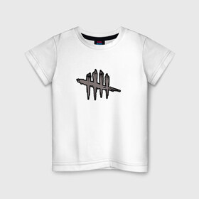 Детская футболка хлопок с принтом DEAD BY DAYLIGHT в Санкт-Петербурге, 100% хлопок | круглый вырез горловины, полуприлегающий силуэт, длина до линии бедер | dbd | dead by daylight | survival horror | дбд | мертвы к рассвету
