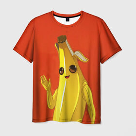 Мужская футболка 3D с принтом Banana в Санкт-Петербурге, 100% полиэфир | прямой крой, круглый вырез горловины, длина до линии бедер | Тематика изображения на принте: epic | fortnite | банан | фортнайт | эпик