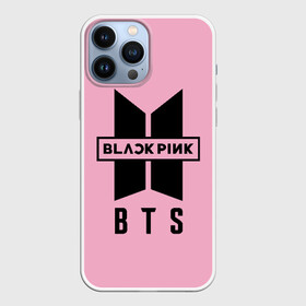 Чехол для iPhone 13 Pro Max с принтом BTS and BLACKPINK в Санкт-Петербурге,  |  | Тематика изображения на принте: bangtan boys | black | blackpink | bt21 | bts | k pop | pink | rose | блек пинк | блекпинк | блэк пинк | блэкпинк | бтс