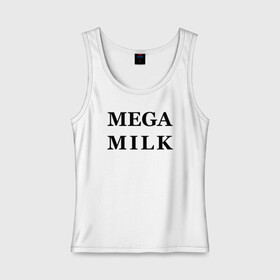 Женская майка хлопок с принтом mega milk в Санкт-Петербурге, 95% хлопок, 5% эластан |  | ahegao | anime | mega milk | mega milk манга