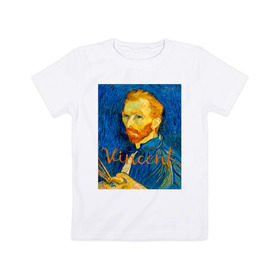 Детская футболка хлопок с принтом Ван гог в Санкт-Петербурге, 100% хлопок | круглый вырез горловины, полуприлегающий силуэт, длина до линии бедер | van gogh | искусство | картины