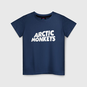 Детская футболка хлопок с принтом AM в Санкт-Петербурге, 100% хлопок | круглый вырез горловины, полуприлегающий силуэт, длина до линии бедер | alex turner | arctic monkeys | алекс тёрнер | арктик монкейс | арктические обезьяны