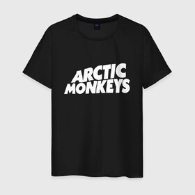 Мужская футболка хлопок с принтом AM в Санкт-Петербурге, 100% хлопок | прямой крой, круглый вырез горловины, длина до линии бедер, слегка спущенное плечо. | alex turner | arctic monkeys | алекс тёрнер | арктик монкейс | арктические обезьяны