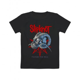 Детская футболка хлопок с принтом Slipknot в Санкт-Петербурге, 100% хлопок | круглый вырез горловины, полуприлегающий силуэт, длина до линии бедер | 