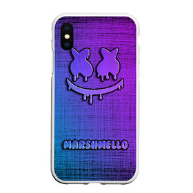 Чехол для iPhone XS Max матовый с принтом РЮКЗАК MARSHMELLO в Санкт-Петербурге, Силикон | Область печати: задняя сторона чехла, без боковых панелей | marshmello | диджей | клуб | клубная музыка | маршмеллоу | маршмело | маршмэлло | маршмэллоу | маршмэло | музыка | электронная