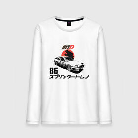 Мужской лонгслив хлопок с принтом Initial D Хачироку в Санкт-Петербурге, 100% хлопок |  | Тематика изображения на принте: drift | hachiroku | initial d | touge | тогэ | хачироку