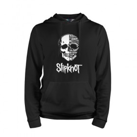 Мужская толстовка с принтом Slipknot в Санкт-Петербурге, френч-терри, мягкий теплый начес внутри (100% хлопок) | карман-кенгуру, эластичные манжеты и нижняя кромка, капюшон с подкладом и шнурком | Тематика изображения на принте: slipknot | we are not your kind | альтернативный метал | грув метал | метал | музыка | ню метал | слипнот