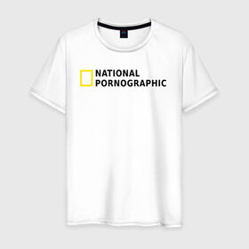 Мужская футболка хлопок с принтом Nation Pornographic в Санкт-Петербурге, 100% хлопок | прямой крой, круглый вырез горловины, длина до линии бедер, слегка спущенное плечо. | Тематика изображения на принте: nation