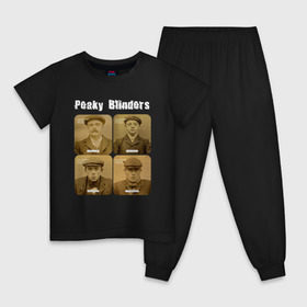 Детская пижама хлопок с принтом Peaky Blinders в Санкт-Петербурге, 100% хлопок |  брюки и футболка прямого кроя, без карманов, на брюках мягкая резинка на поясе и по низу штанин
 | peaky blinders | острые козырьки | сериал