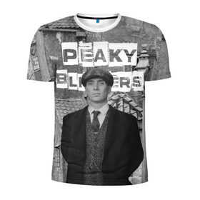 Мужская футболка 3D спортивная с принтом Peaky Blinders в Санкт-Петербурге, 100% полиэстер с улучшенными характеристиками | приталенный силуэт, круглая горловина, широкие плечи, сужается к линии бедра | peaky blinders | острые козырьки | сериал