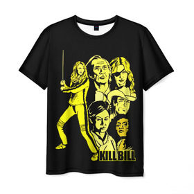Мужская футболка 3D с принтом Kill Bill в Санкт-Петербурге, 100% полиэфир | прямой крой, круглый вырез горловины, длина до линии бедер | quentin | tarantino | thurman | uma | бешеные псы | кино | криминальное чтиво | кровь | плоть | турман | ума