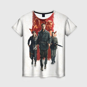 Женская футболка 3D с принтом Inglourious Basterds в Санкт-Петербурге, 100% полиэфир ( синтетическое хлопкоподобное полотно) | прямой крой, круглый вырез горловины, длина до линии бедер | basterds | inglourious | quentin | tarantino | бесславные | брэд | питт