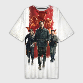Платье-футболка 3D с принтом Inglourious Basterds в Санкт-Петербурге,  |  | basterds | inglourious | quentin | tarantino | бесславные | брэд | питт