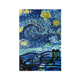 Обложка для паспорта матовая кожа с принтом ВАНГОГ в Санкт-Петербурге, натуральная матовая кожа | размер 19,3 х 13,7 см; прозрачные пластиковые крепления | Тематика изображения на принте: art | impressionism | night | painting | planets | sky | stars | style | van gogh | waves | ван гог | вихрь | волны | живопись | звезды | импрессионизм | искусство | краски | небо | ночь | рисунок | стиль