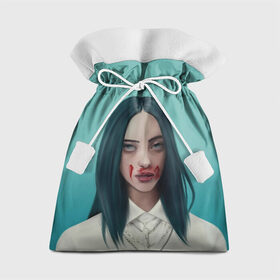 Подарочный 3D мешок с принтом Blood в Санкт-Петербурге, 100% полиэстер | Размер: 29*39 см | Тематика изображения на принте: bad guy | billie eilish | билли айлиш | эйлиш