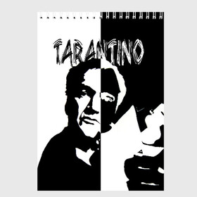 Скетчбук с принтом Tarantino в Санкт-Петербурге, 100% бумага
 | 48 листов, плотность листов — 100 г/м2, плотность картонной обложки — 250 г/м2. Листы скреплены сверху удобной пружинной спиралью | quentin tarantino | квентин тарантино