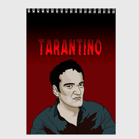 Скетчбук с принтом Tarantino в Санкт-Петербурге, 100% бумага
 | 48 листов, плотность листов — 100 г/м2, плотность картонной обложки — 250 г/м2. Листы скреплены сверху удобной пружинной спиралью | quentin tarantino | квентин тарантино