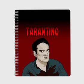 Тетрадь с принтом Tarantino в Санкт-Петербурге, 100% бумага | 48 листов, плотность листов — 60 г/м2, плотность картонной обложки — 250 г/м2. Листы скреплены сбоку удобной пружинной спиралью. Уголки страниц и обложки скругленные. Цвет линий — светло-серый
 | quentin tarantino | квентин тарантино