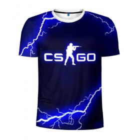 Мужская футболка 3D спортивная с принтом CS GO LIGHTNING STYLE в Санкт-Петербурге, 100% полиэстер с улучшенными характеристиками | приталенный силуэт, круглая горловина, широкие плечи, сужается к линии бедра | astralis | awp | counter strike | cs go | cs go global offensive | faze clan | hyper beast | team liquid | thunder | астралис | молнии | тим ликвид | фейз клан | хайпер бист | шторм