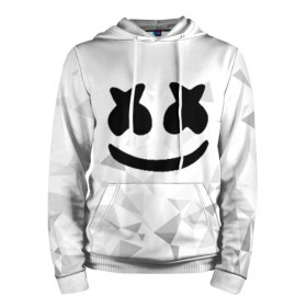 Мужская толстовка 3D с принтом MARSHMELLO (КАПЮШОН) в Санкт-Петербурге, 100% полиэстер | двухслойный капюшон со шнурком для регулировки, мягкие манжеты на рукавах и по низу толстовки, спереди карман-кенгуру с мягким внутренним слоем. | america | dj | marshmello | usa | америка | маршмелло