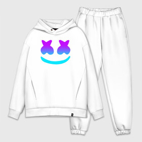 Мужской костюм хлопок OVERSIZE с принтом MARSHMELLO в Санкт-Петербурге,  |  | america | dj | marshmello | usa | америка | маршмелло