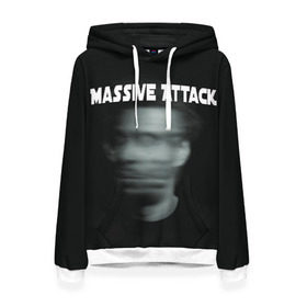 Женская толстовка 3D с принтом Massive Attack в Санкт-Петербурге, 100% полиэстер  | двухслойный капюшон со шнурком для регулировки, мягкие манжеты на рукавах и по низу толстовки, спереди карман-кенгуру с мягким внутренним слоем. | грант маршалл | роберт дель ная | трип хоп